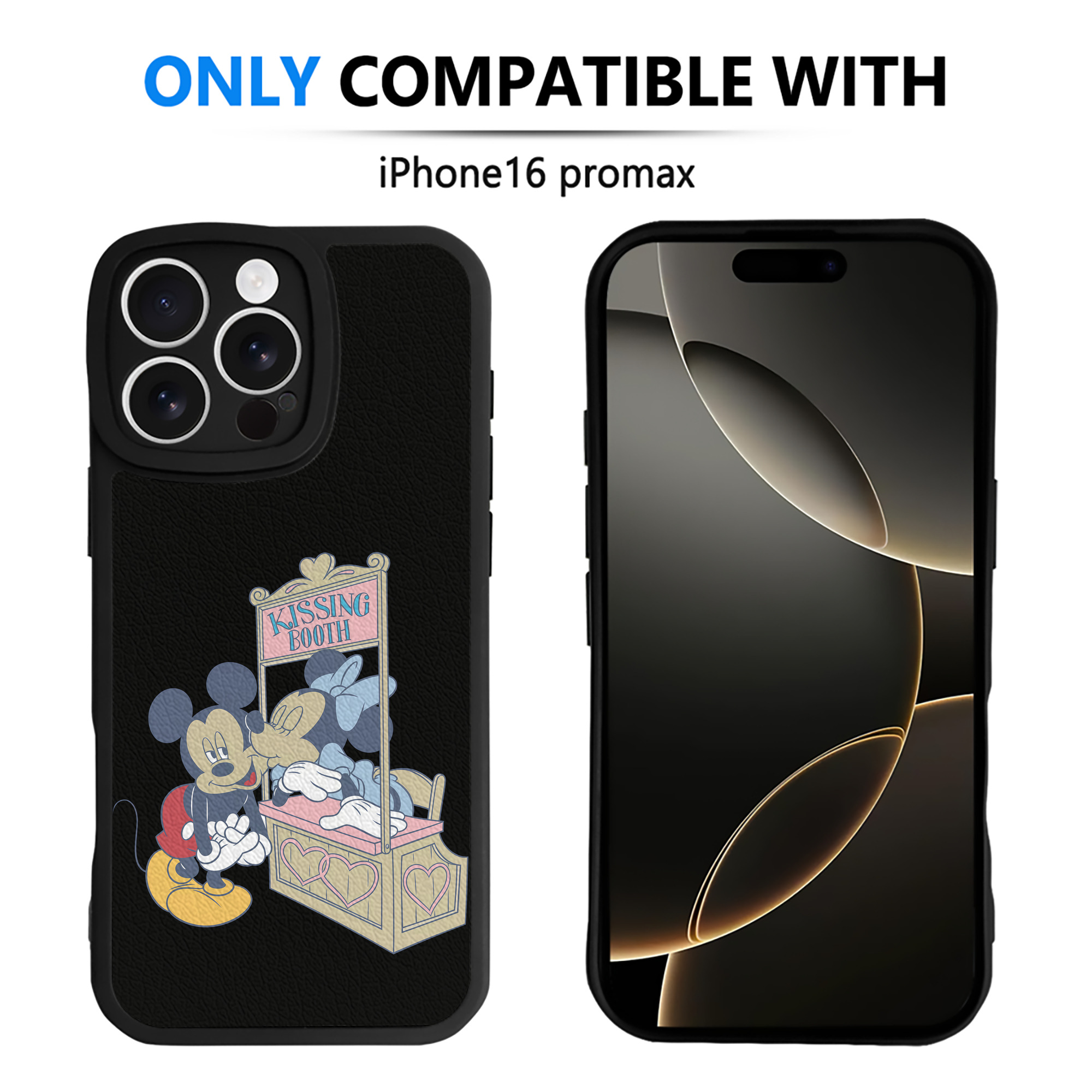 （画像用） ミッキーマウス Mickey Mouse 【iPhone 16シリーズ対応】シリコンスマホケース（レザー調） 材質：シリコン